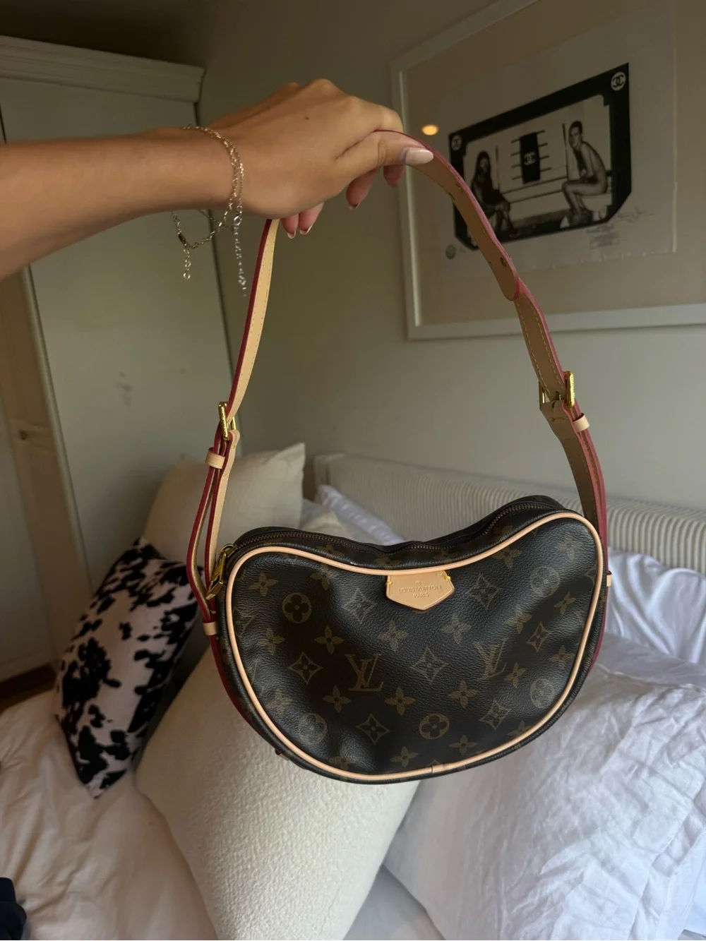 Louis Vuitton Crossiant PM Bag in Brown & Tan